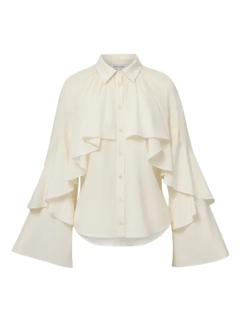 Veronica Beard ruffled bell-sleeve blouse