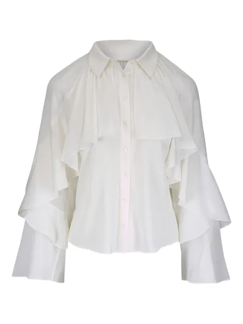 Veronica Beard ruffled bell-sleeve blouse