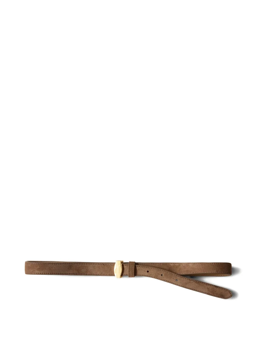 Veronica Beard Suede Buckle Belt In Brown