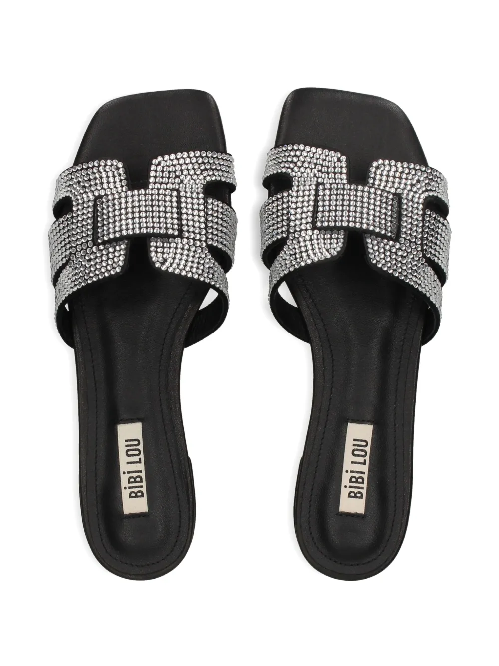 Bibi Lou embellished square-toe sandals Silver