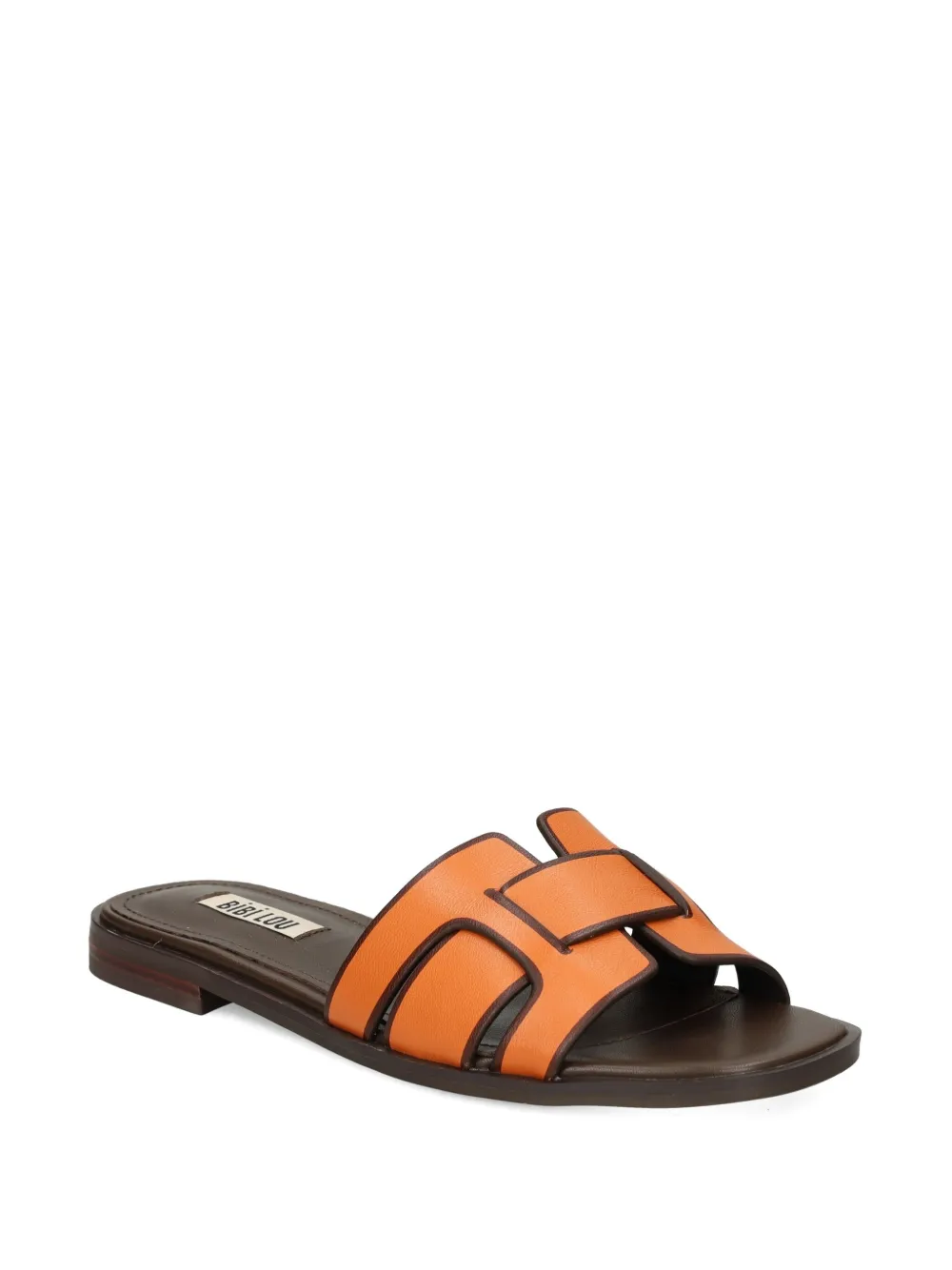 Bibi Lou Leather H-strap Sandals In Orange
