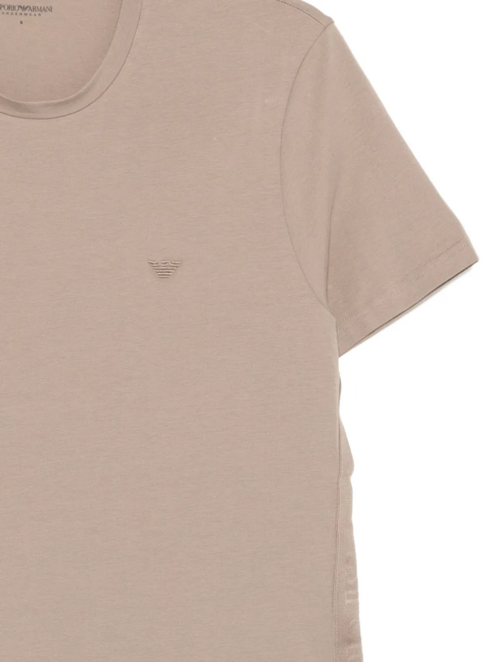Emporio Armani T-shirt met logo Bruin