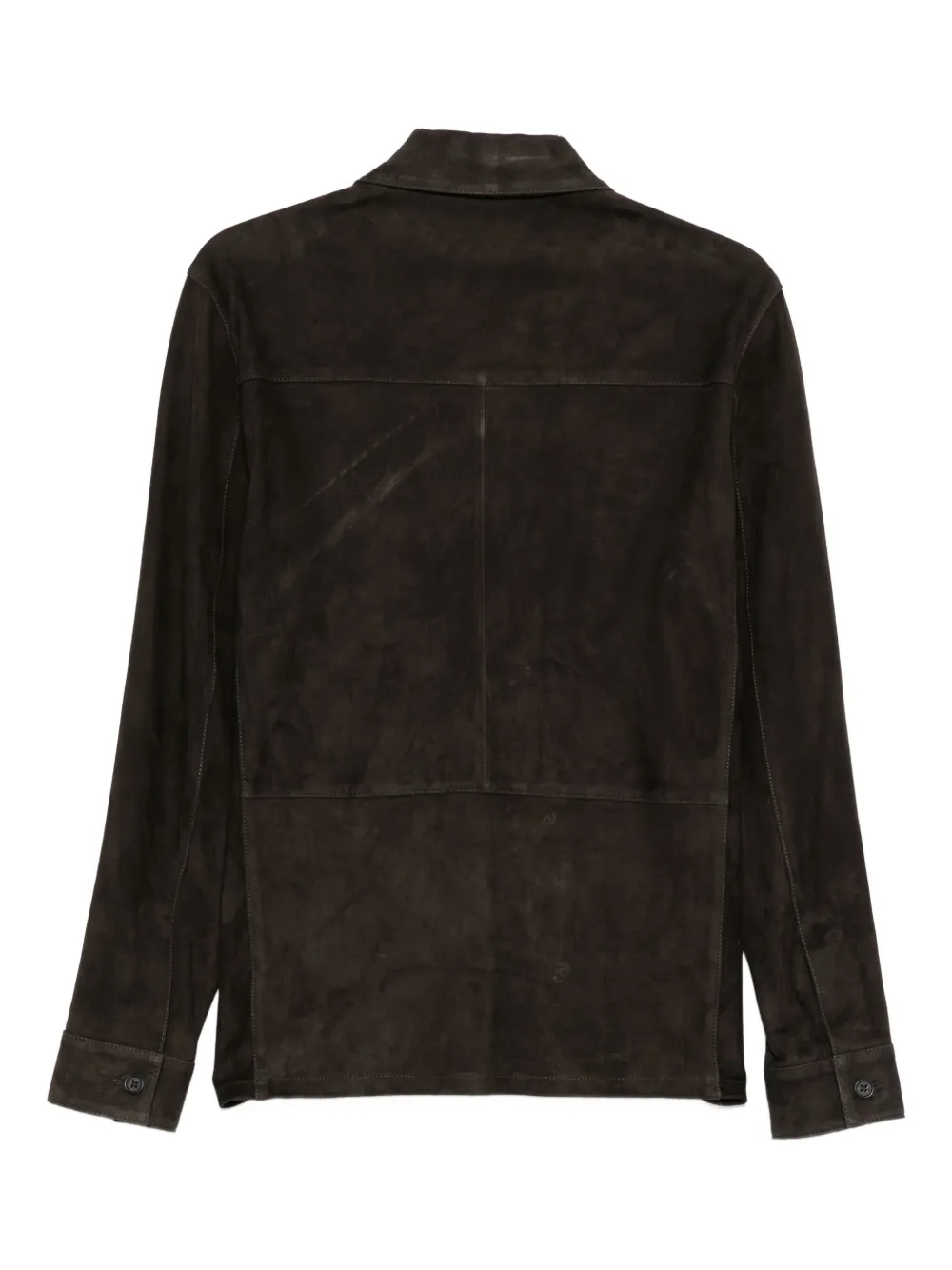 Arma Suède-leren blouse - Bruin