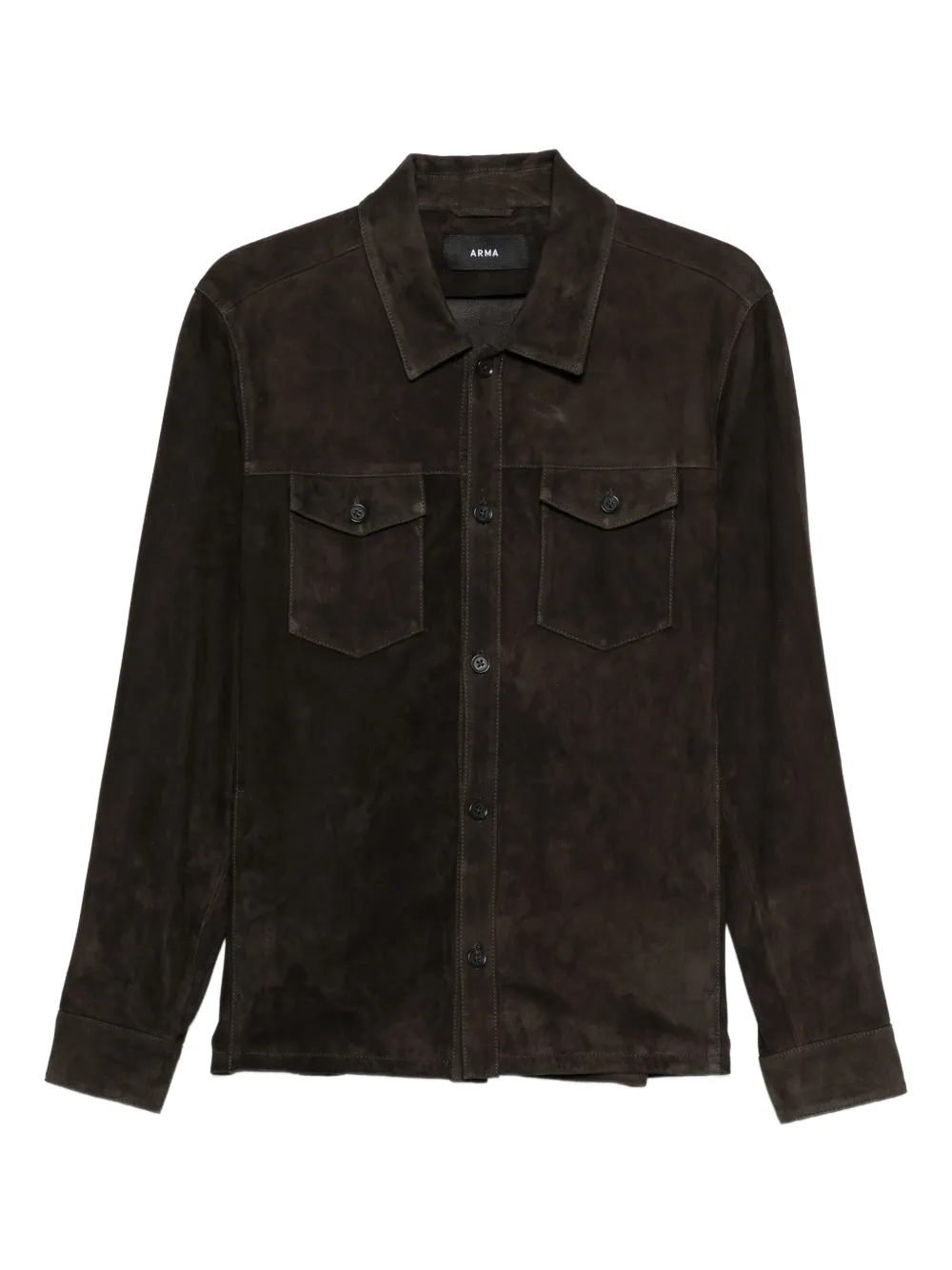 Arma suede-leather shirt | Brown | Image 1