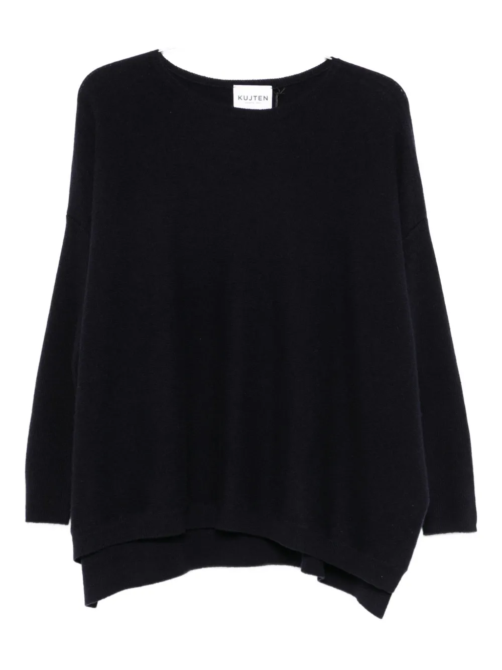 Kujten Cashmere Round-neck Sweater In Black