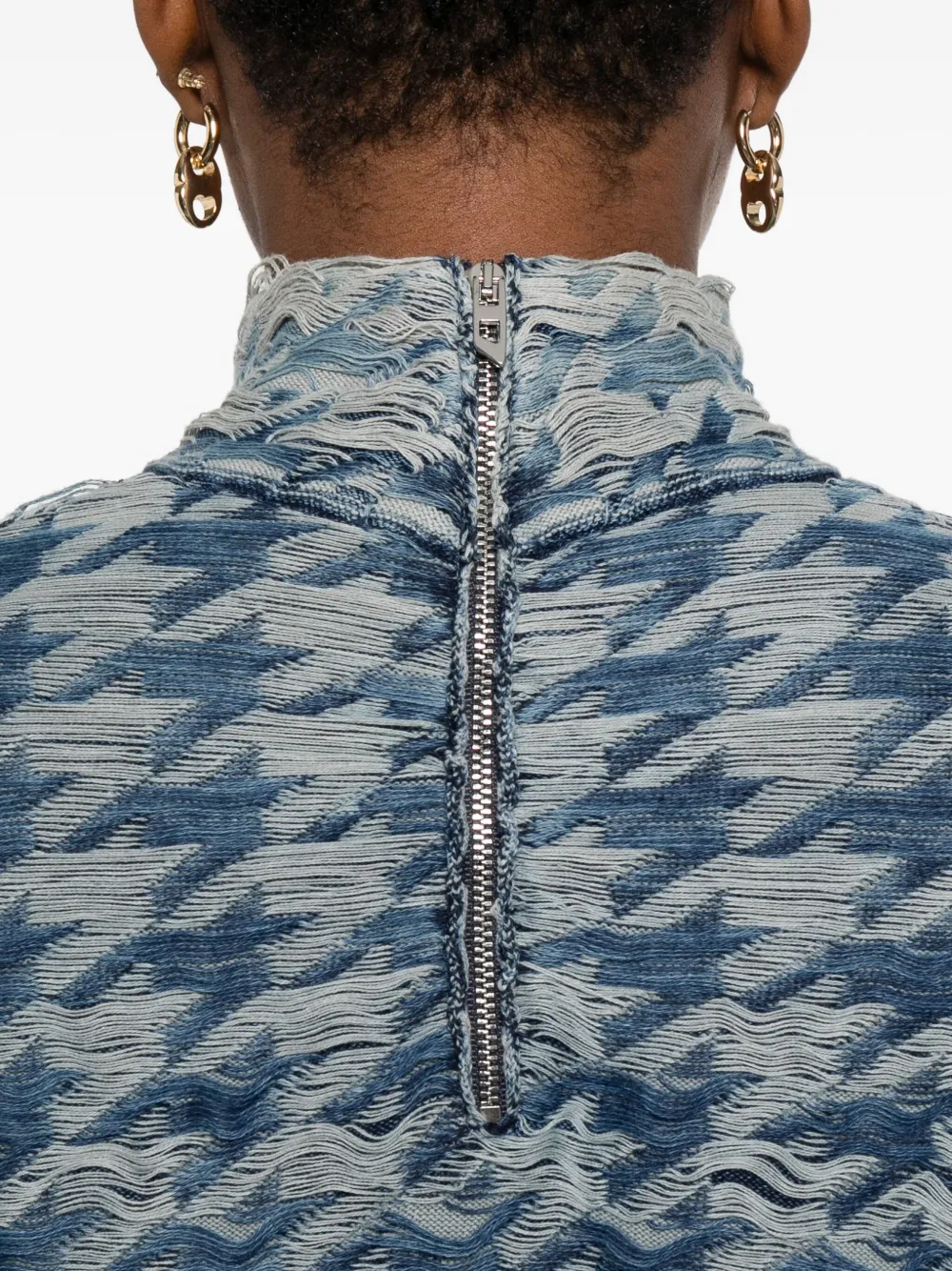 Diesel Turtleneck Sweater In Animal Print