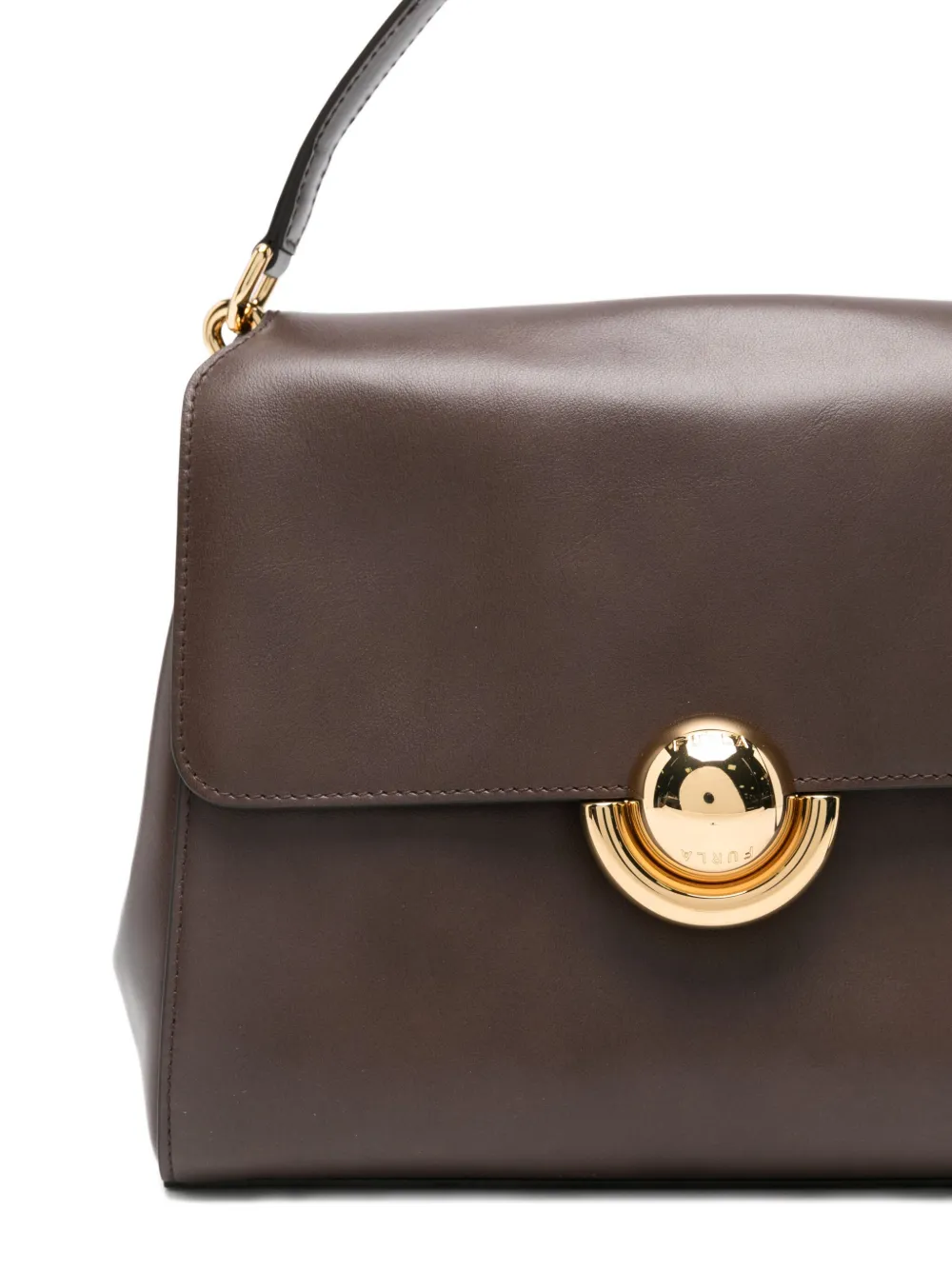 Furla Domus Leather Tote Bag In Brown