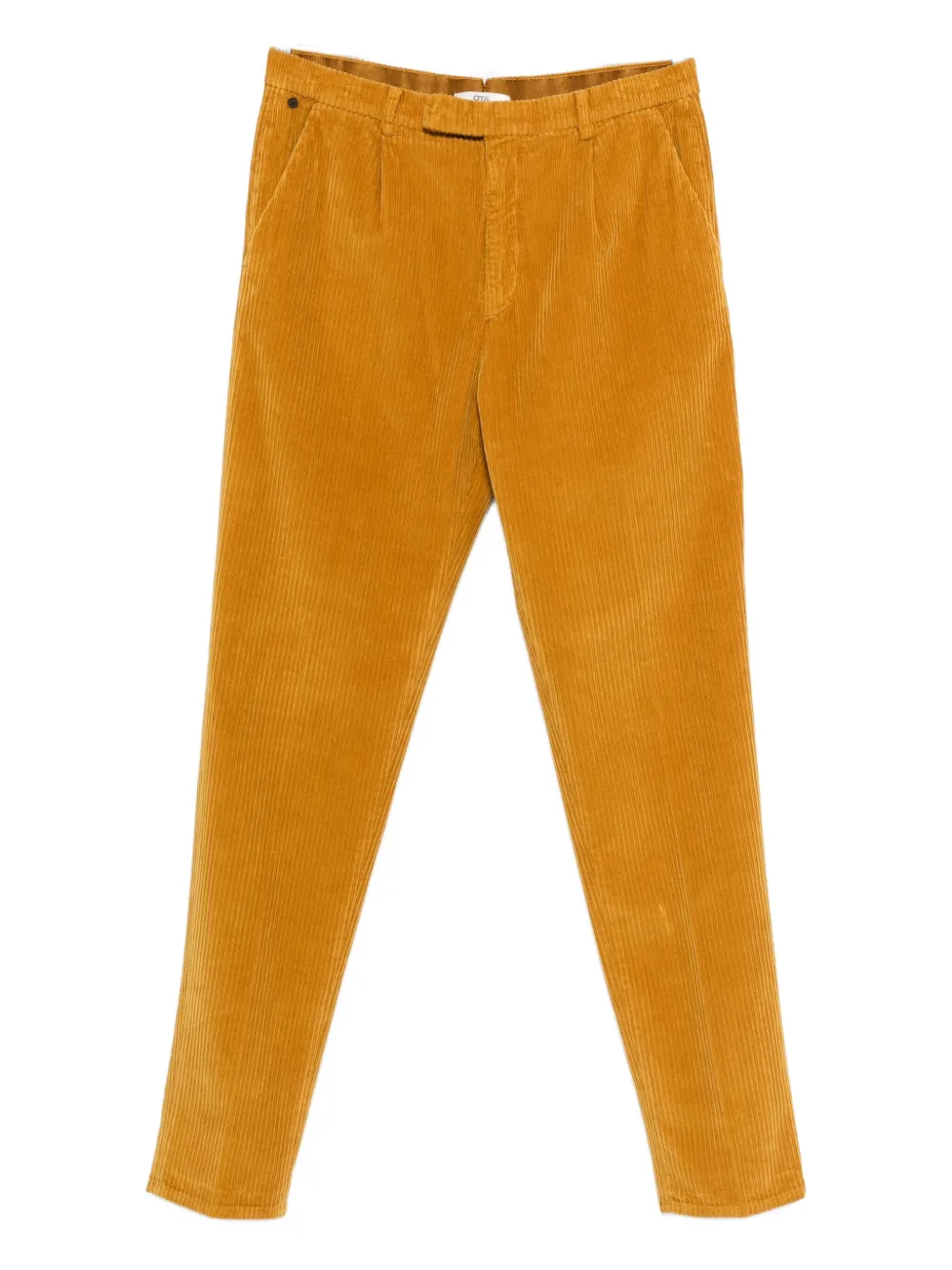 Gta Pleated Corduroy Trousers In Yellow