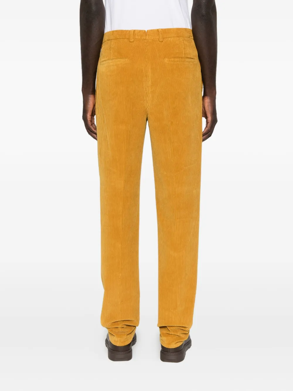Gta Pleated Corduroy Trousers In Yellow