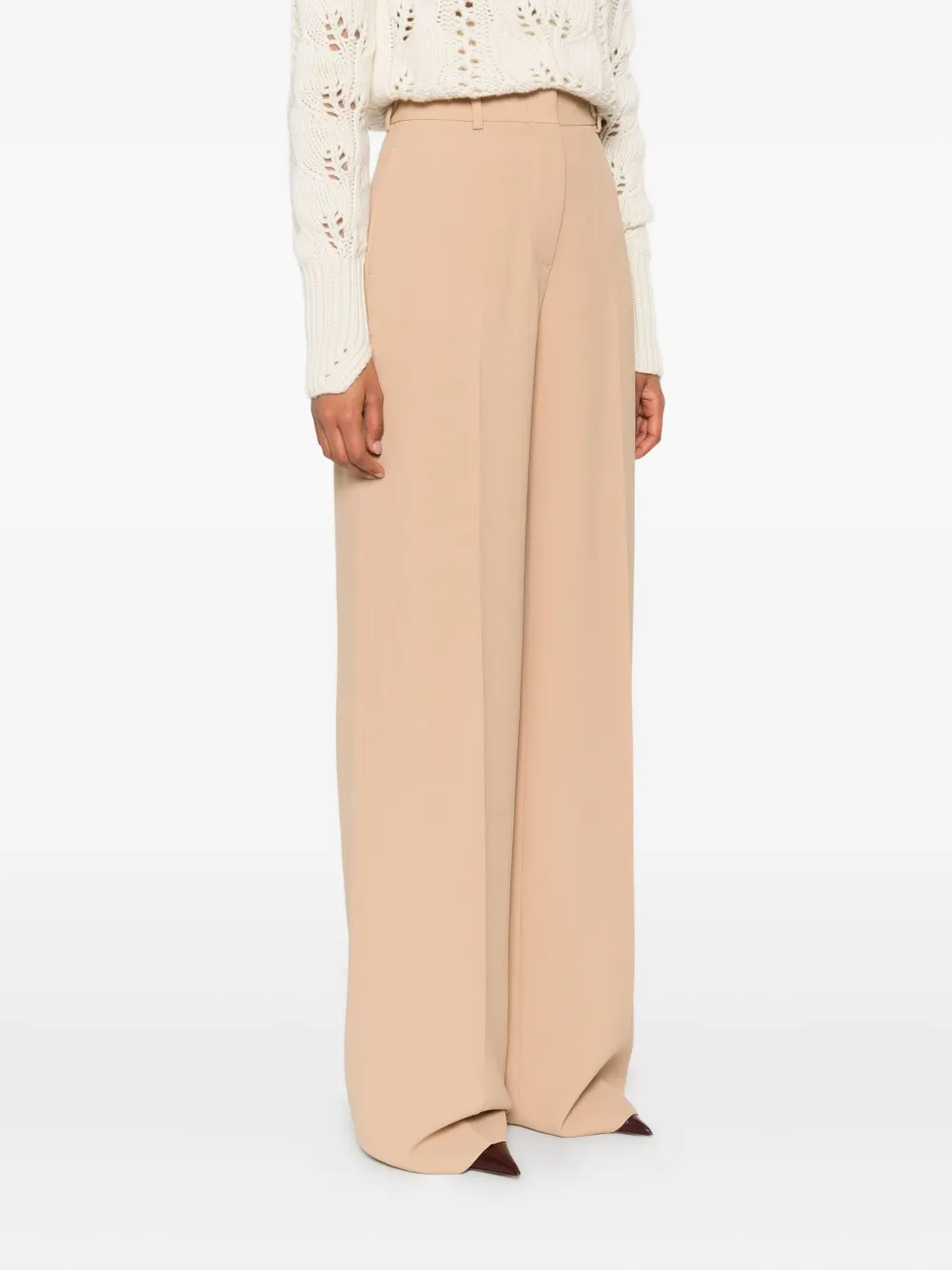 Ermanno Scervino Wide-leg Trousers In Neutral