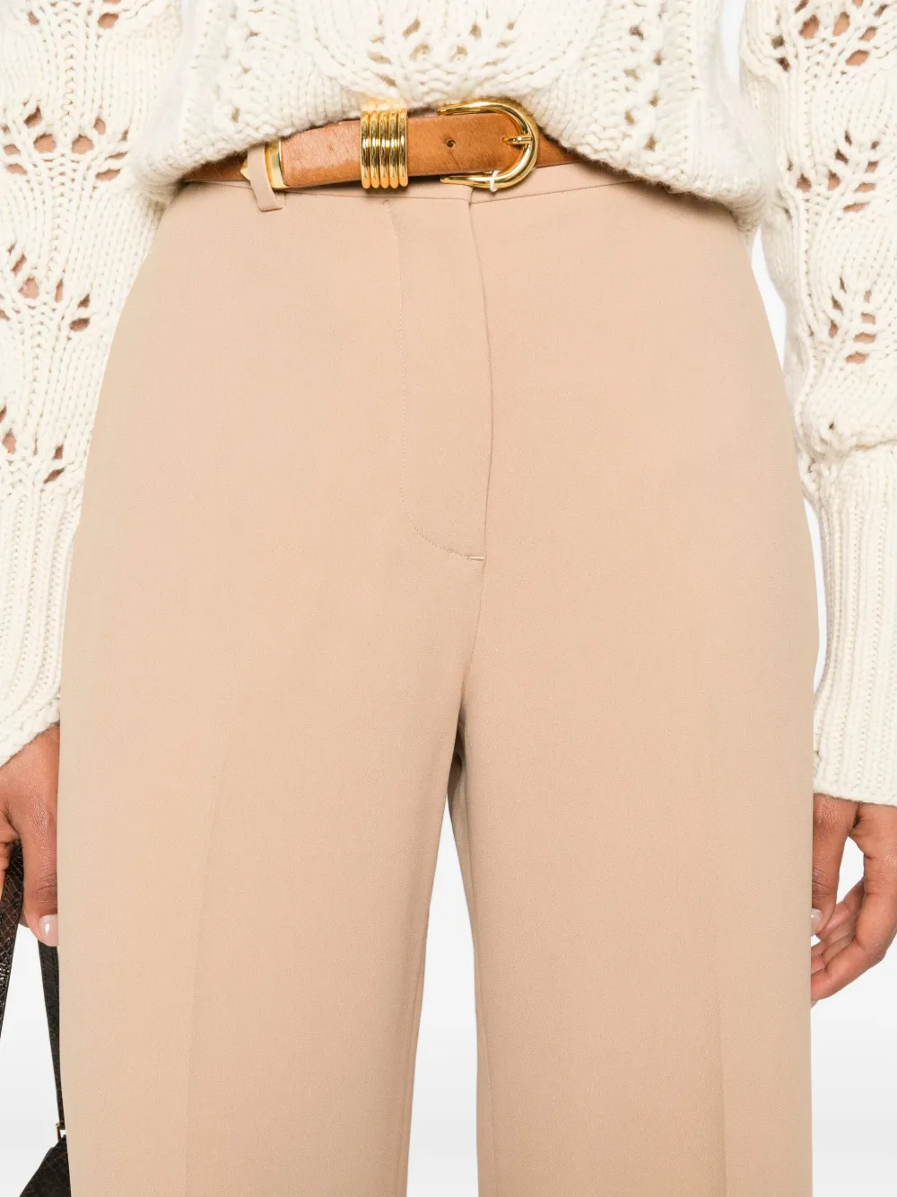 Ermanno Scervino Wide-leg Trousers In Neutral
