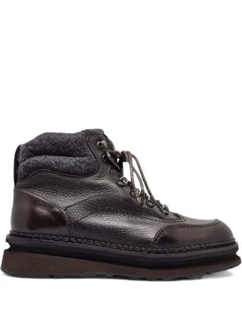 Barrett lace-up leather platform boots
