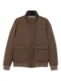 Herno faux-fur collar zip-front jacket - Brown