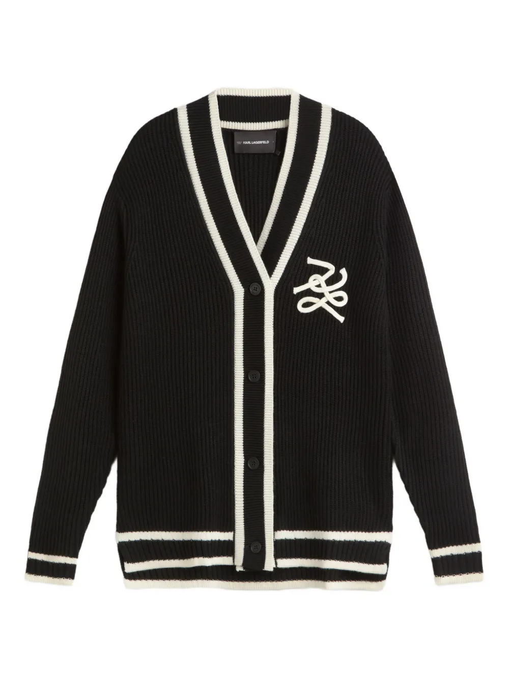 Karl Lagerfeld V-neck cardigan | Black | Image 1