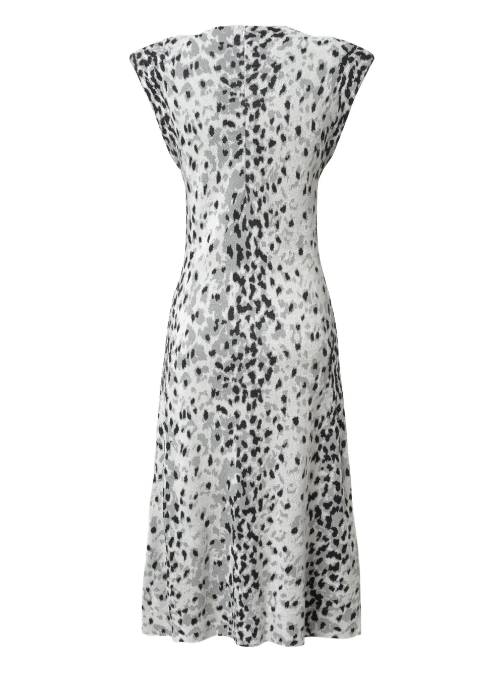 Karl Lagerfeld Leopard-print Midi Dress In Gray