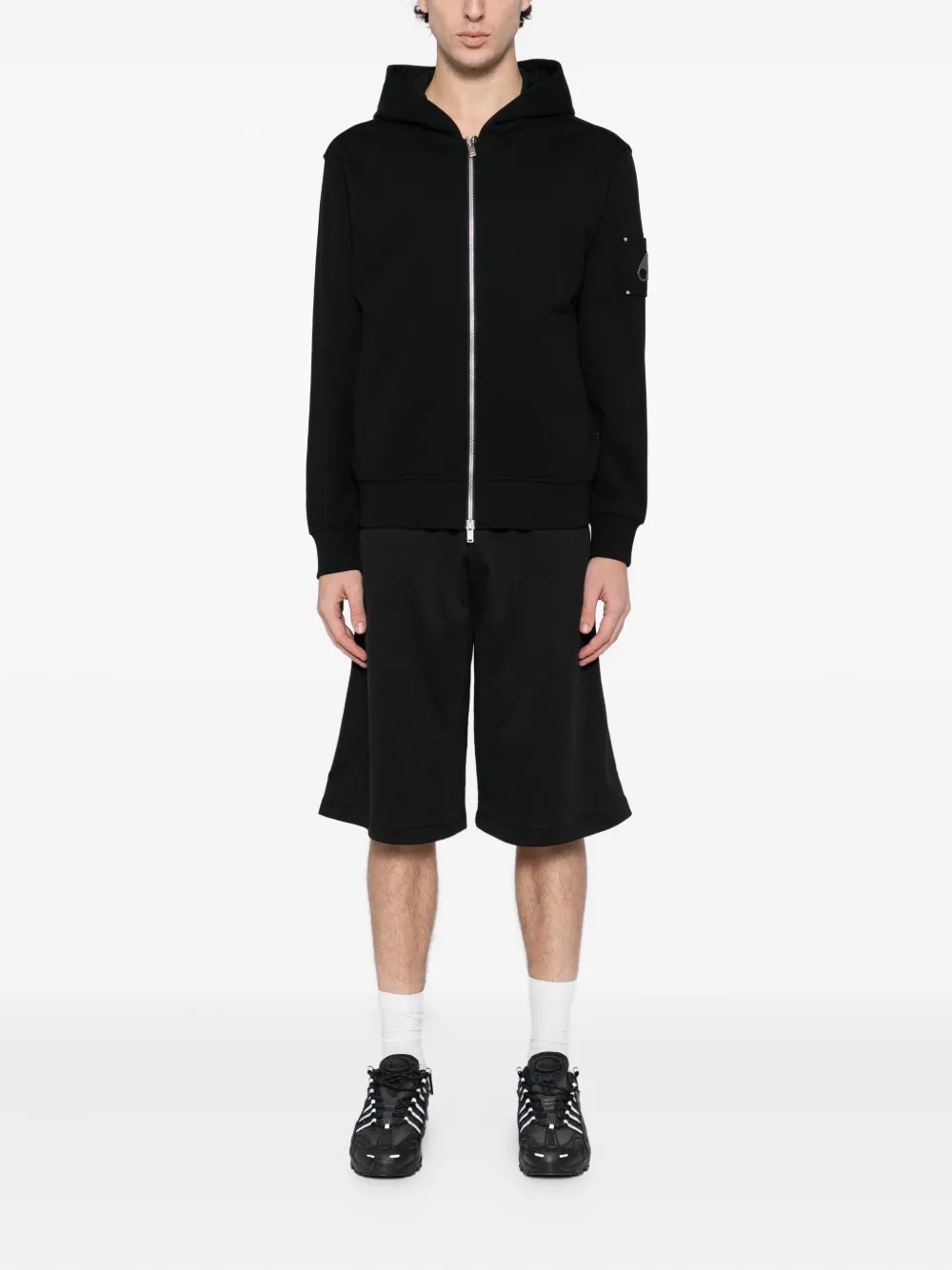 Moose Knuckles Hoodie met logoplakkaat Zwart