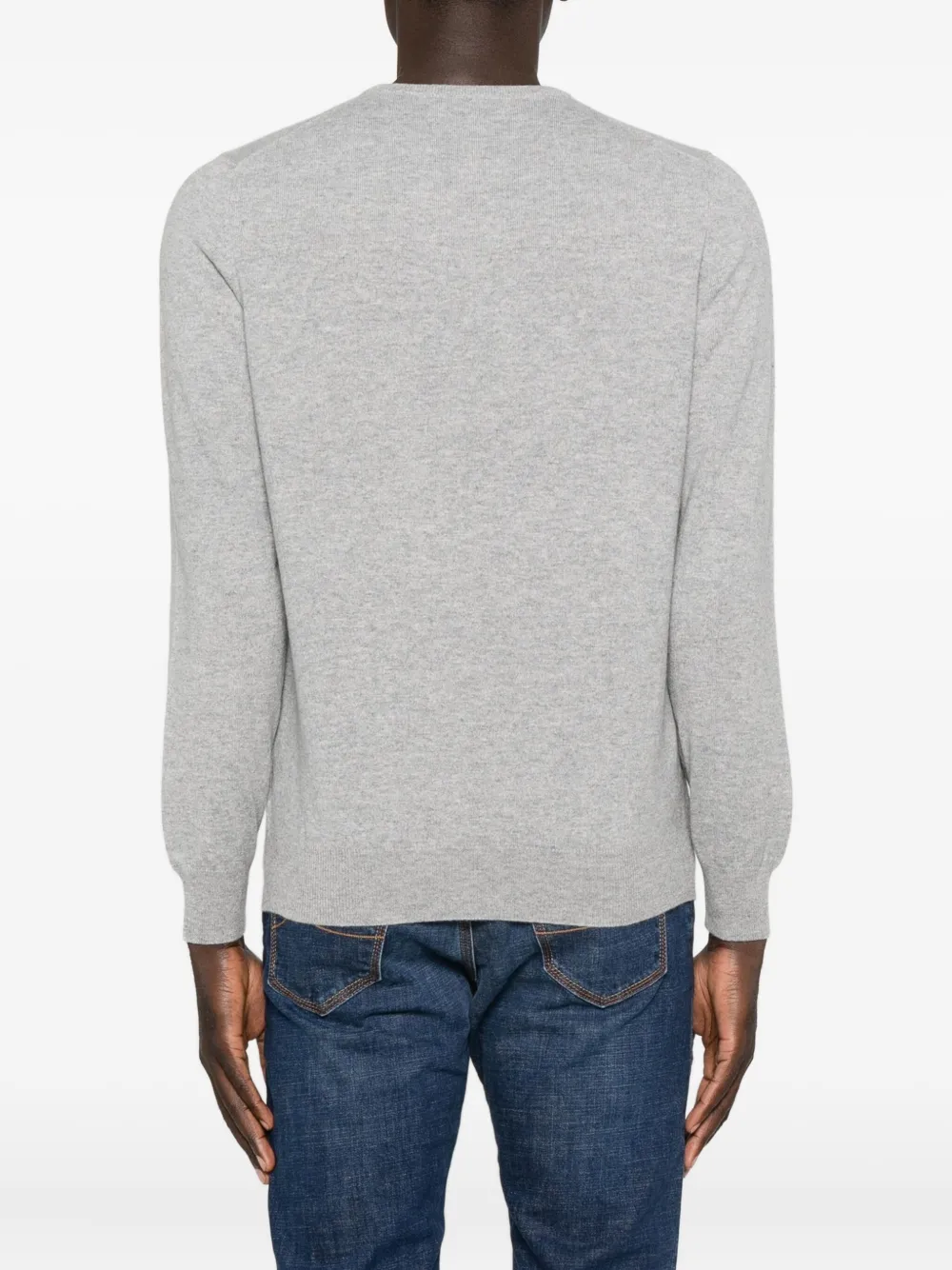 Fileria Round-neck Cashmere Sweater In Gray