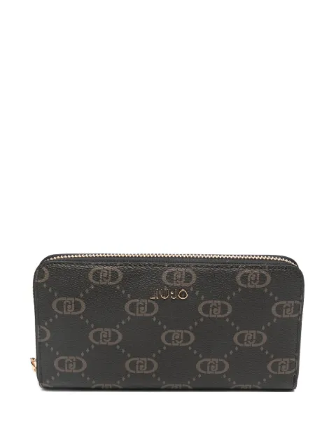 LIU JO logo-pattern zip-around wallet