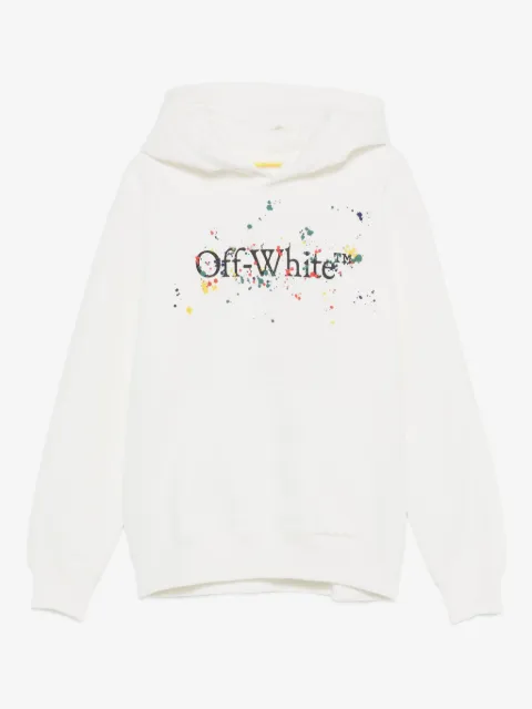 Off-White Kids hoodie con salpicaduras de pintura estampadas