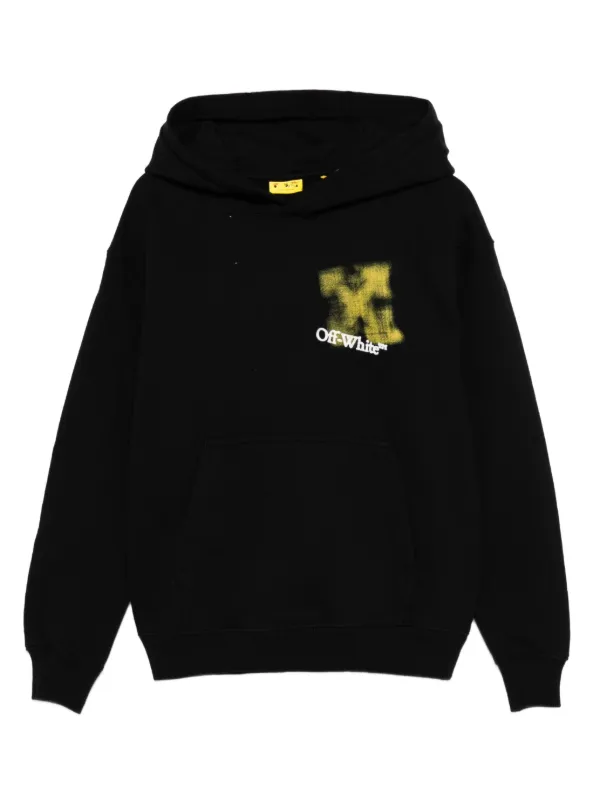 Off-White Kids スプレーペイント パーカー | ブラック | FARFETCH JP