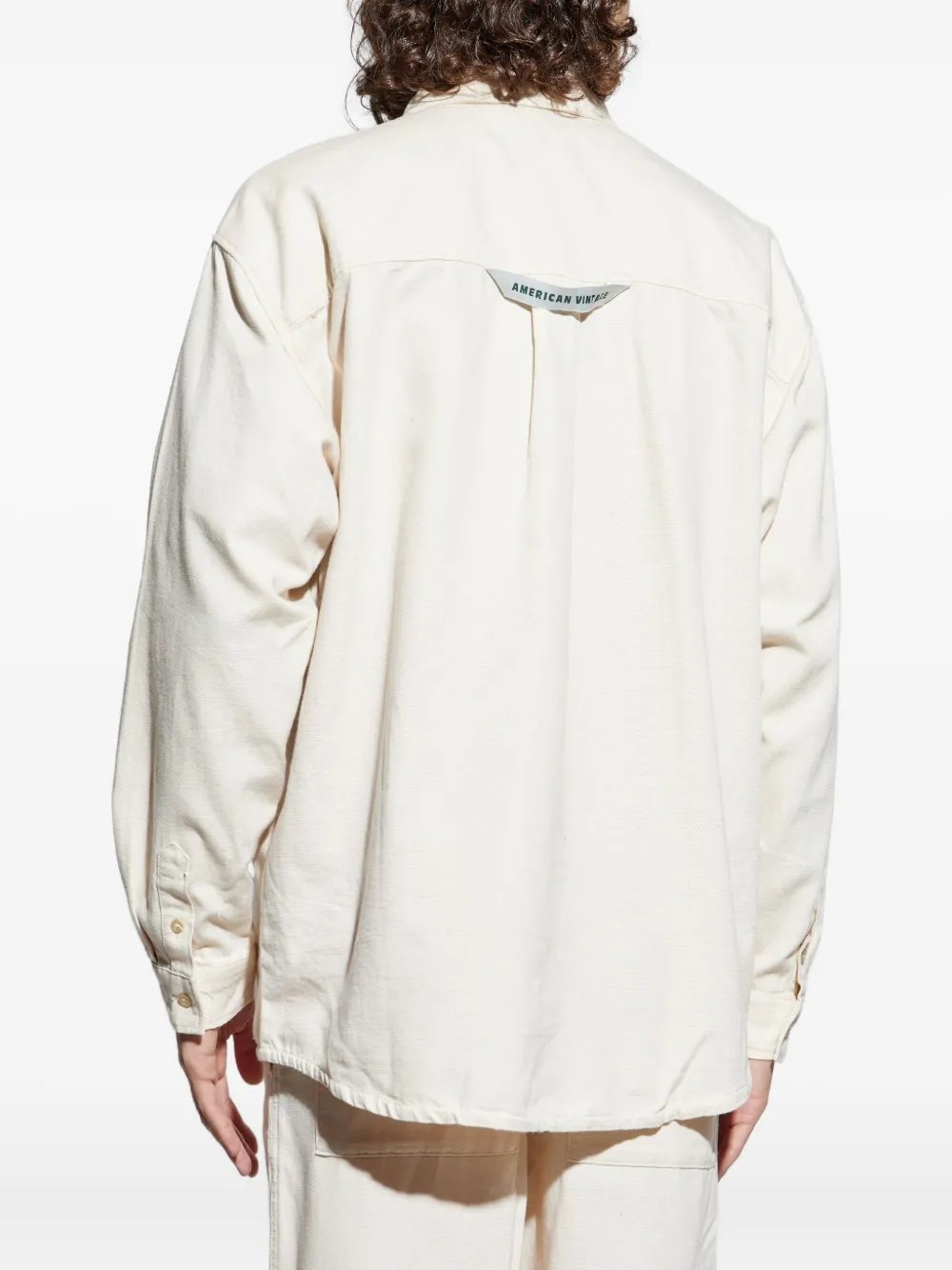 American Vintage Lycaz katoenen overhemd Beige