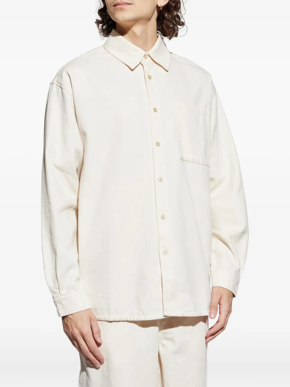 American Vintage Lycaz katoenen overhemd Beige