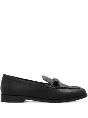 Michael Michael Kors logo-penny Leather Loafers | Black | FARFETCH
