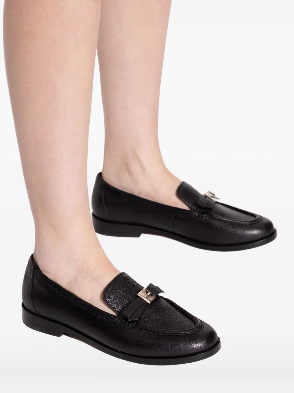 Kate Spade bow-detail loafers - Zwart