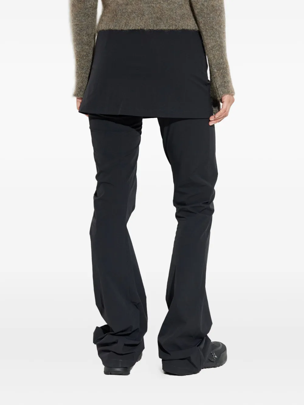 Roa Layered Flared Trousers In Black
