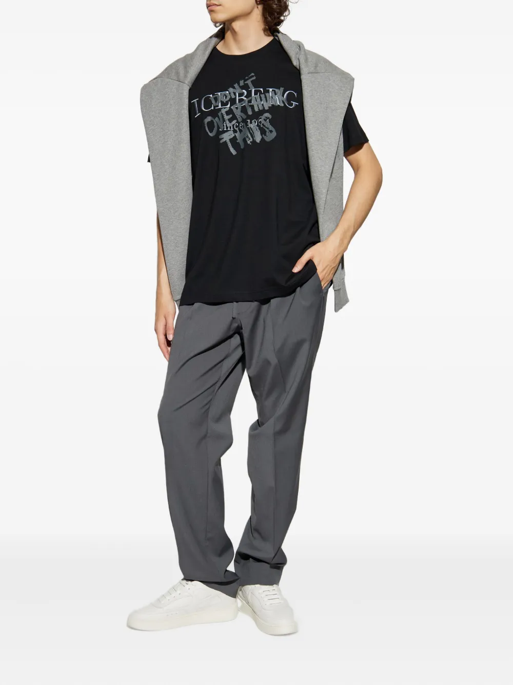 Iceberg logo-print T-shirt - Zwart
