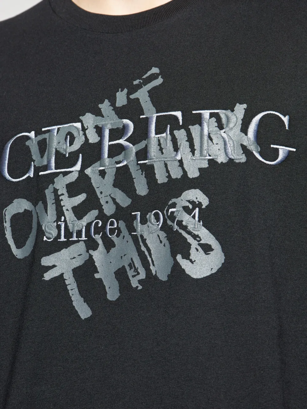 Iceberg T-shirt met logoprint Zwart