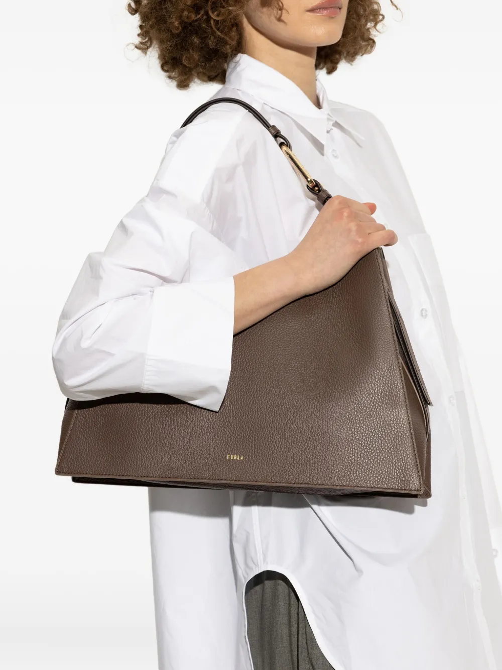 Furla large Nuvola tote bag - Bruin