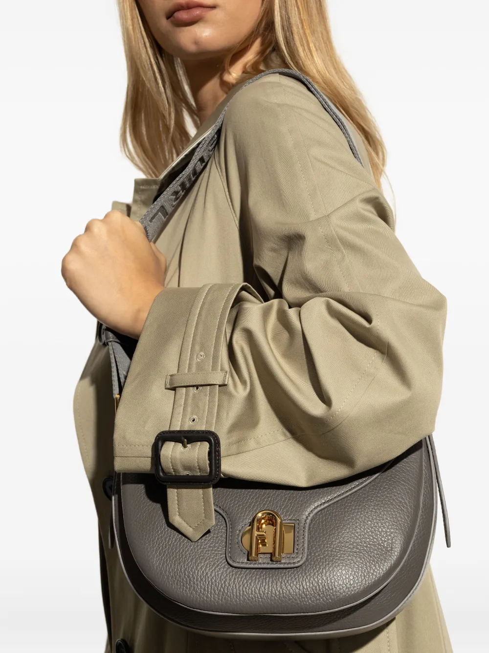 Furla Lotus kleine crossbodytas Grijs