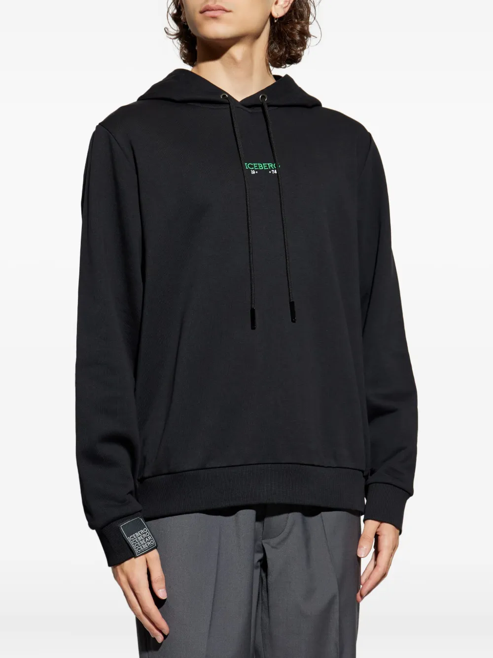 Iceberg Hoodie met print Zwart