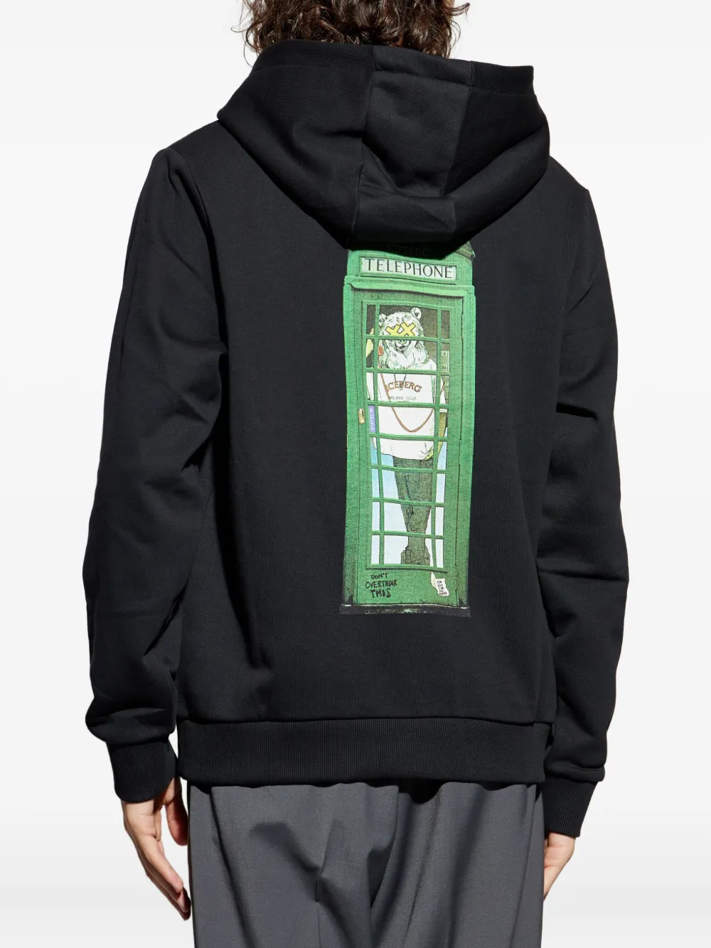 Iceberg Hoodie met print Zwart