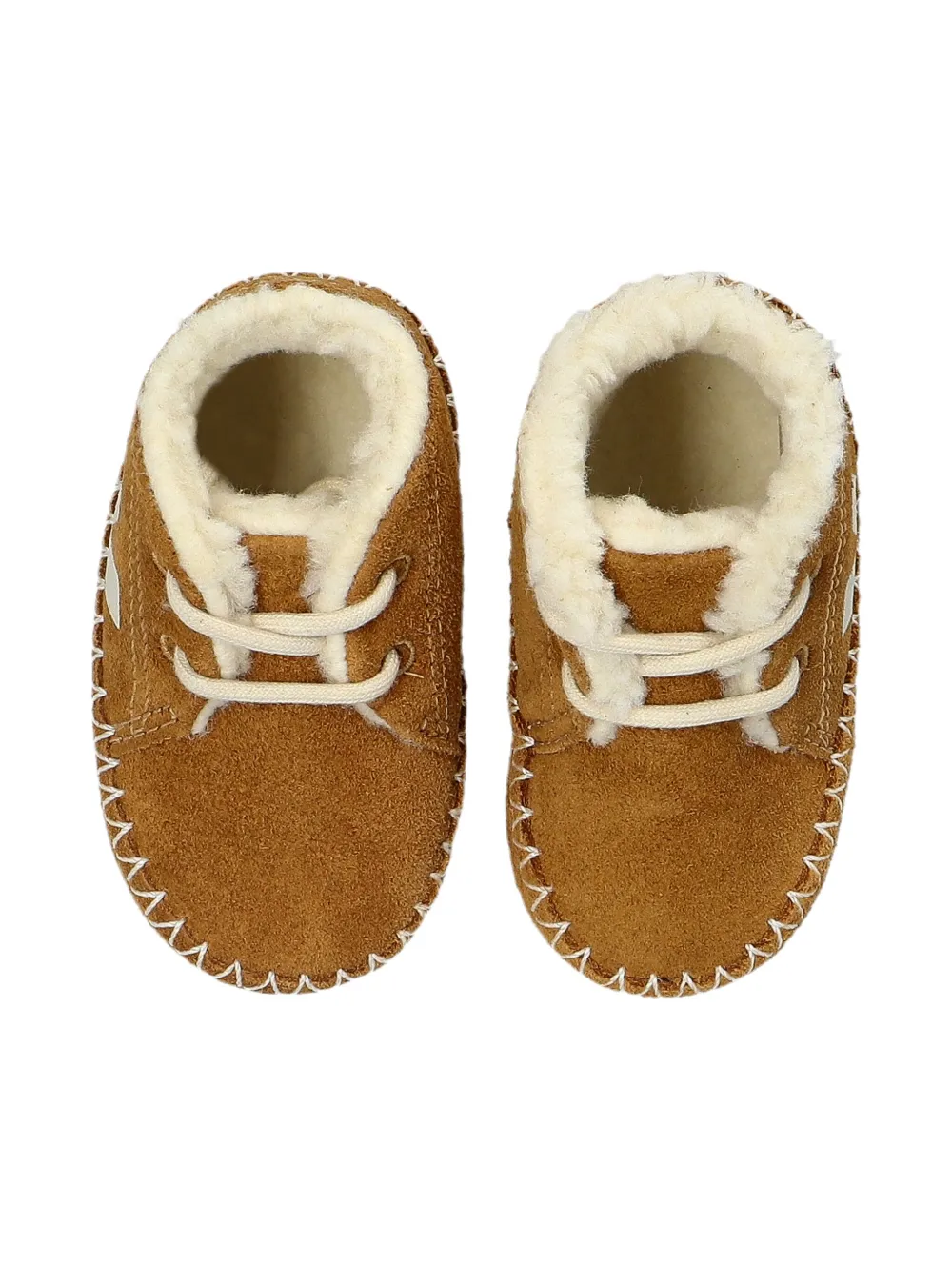 VEJA Kids Suède babyschoentjes met logo Bruin