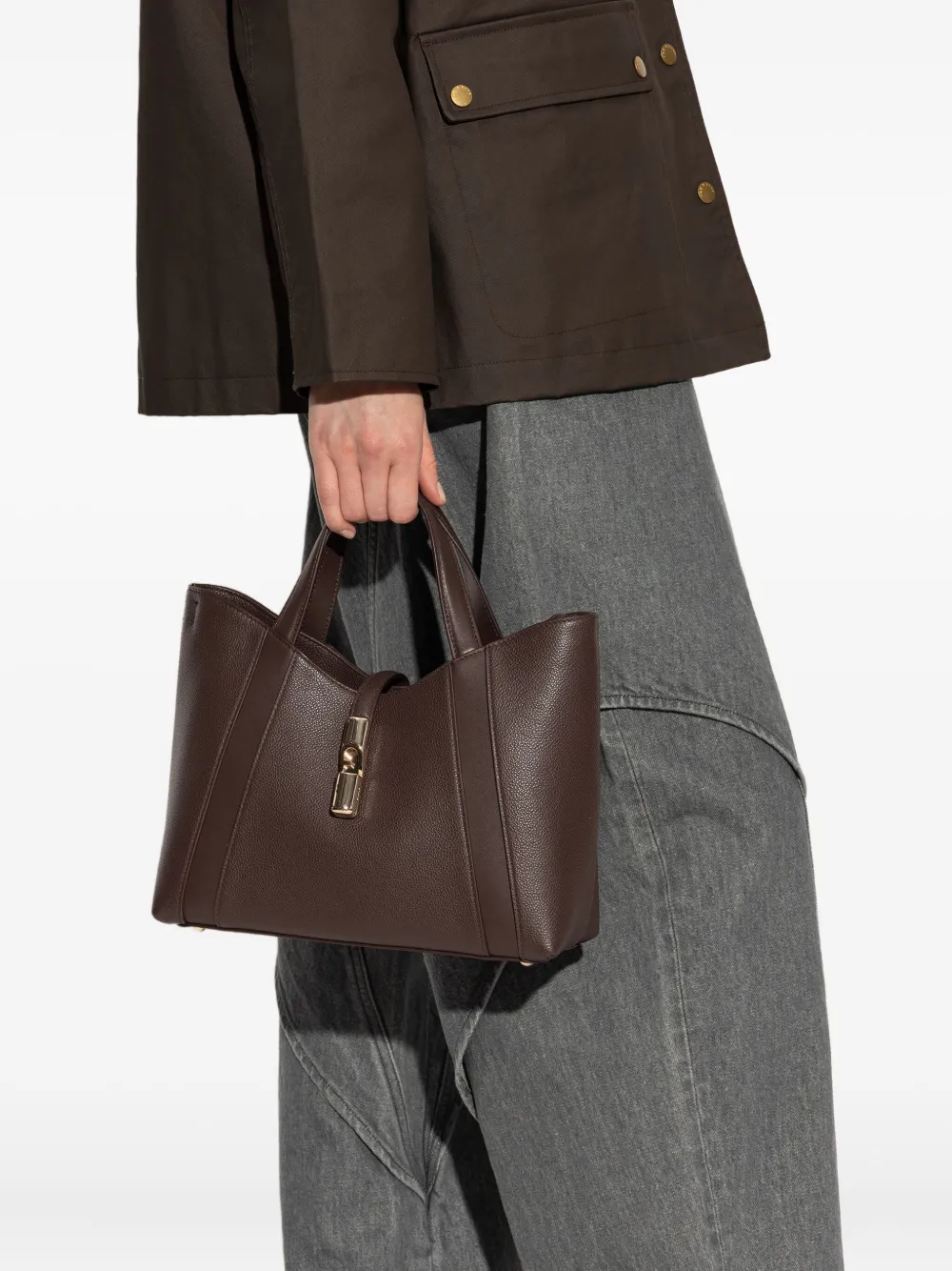 Furla small Goccia tote bag - Bruin