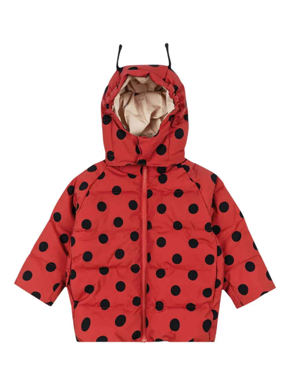Konges Sløjd polka-dot hooded jacket | Red | Image 1
