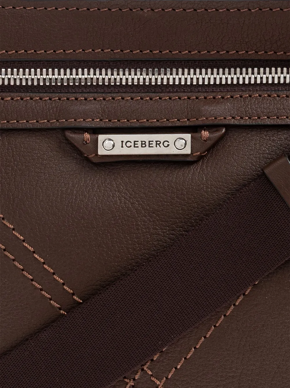 Iceberg Logo-plaque Shoulder Bag In Brown