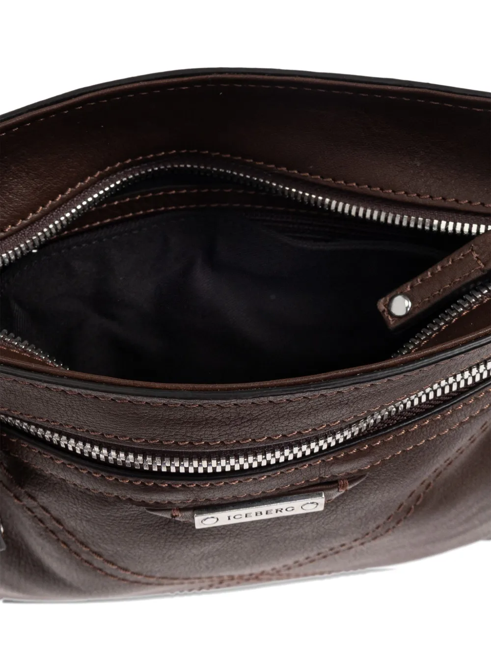 Iceberg Logo-plaque Shoulder Bag In Brown