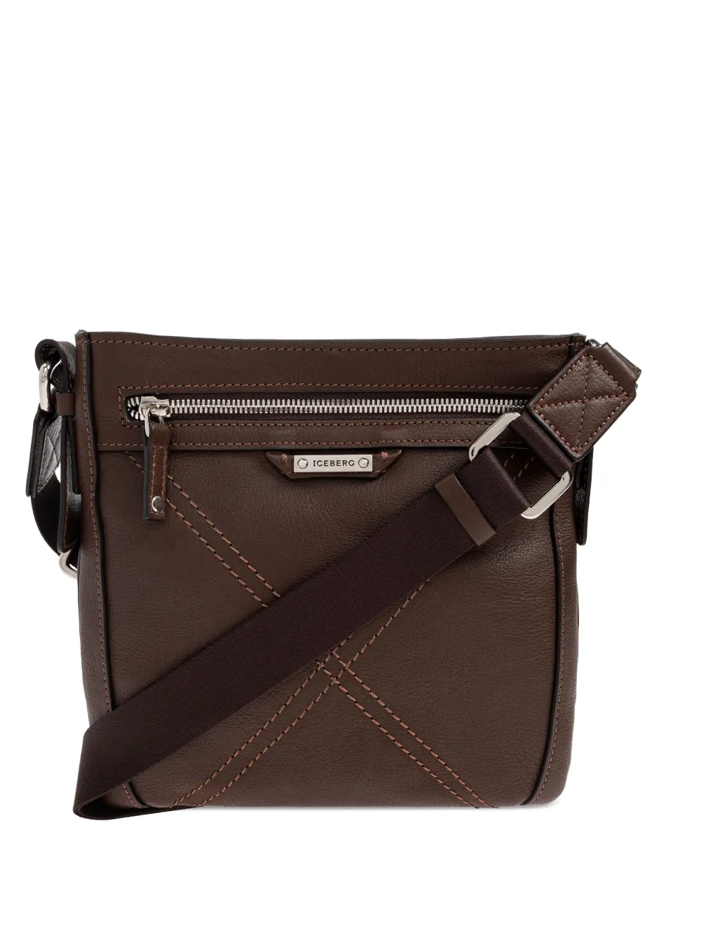 Iceberg Logo-plaque Shoulder Bag In Brown