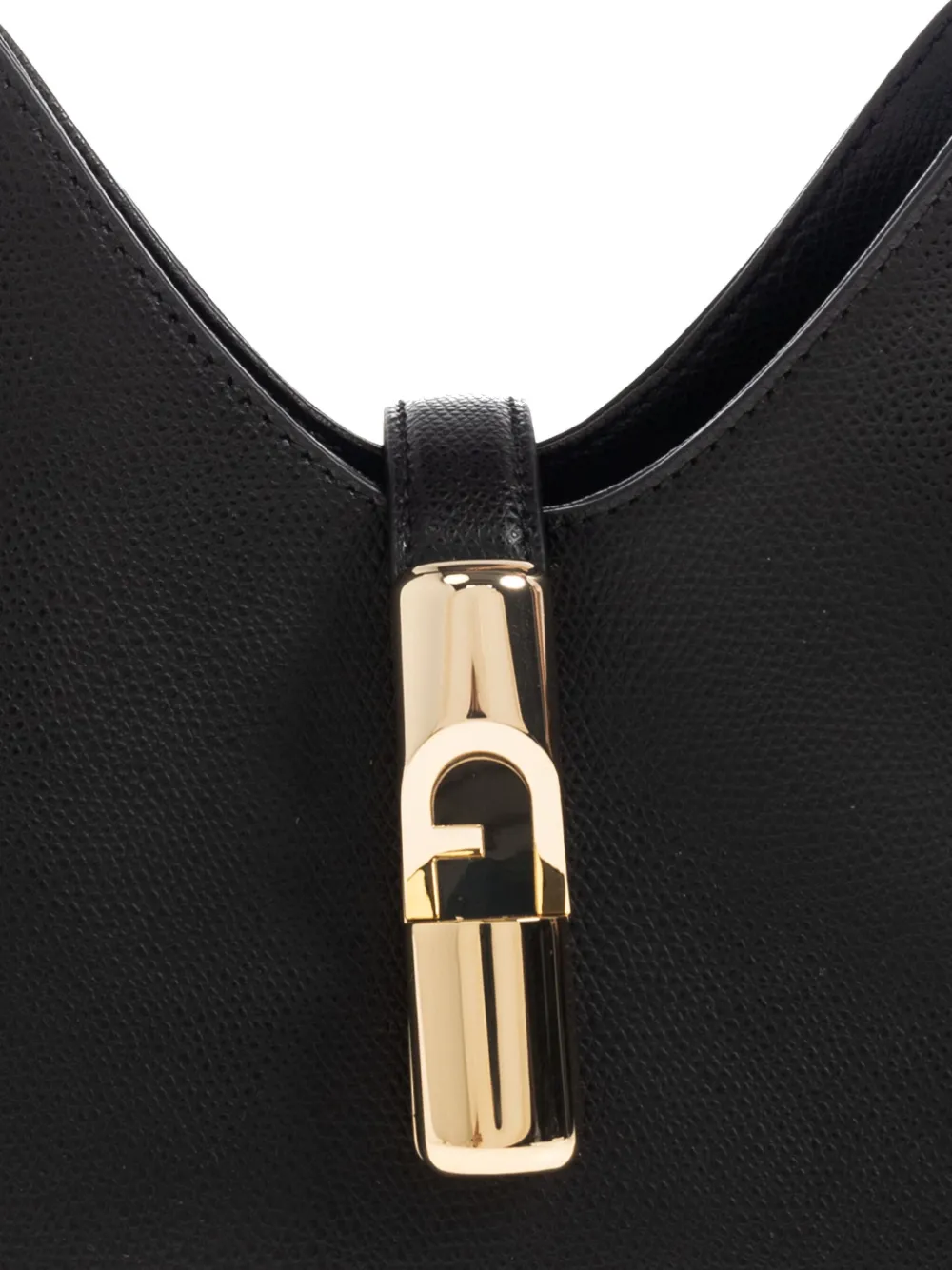 Furla Stylish Shoulder Bag Adjustable Strap In Black