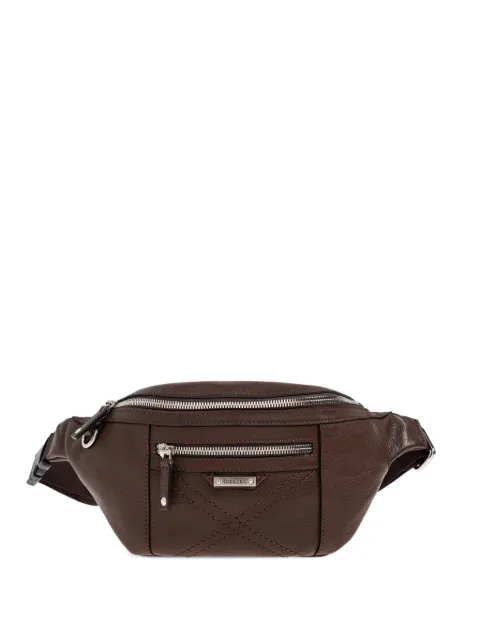 Iceberg zip leather belt bag