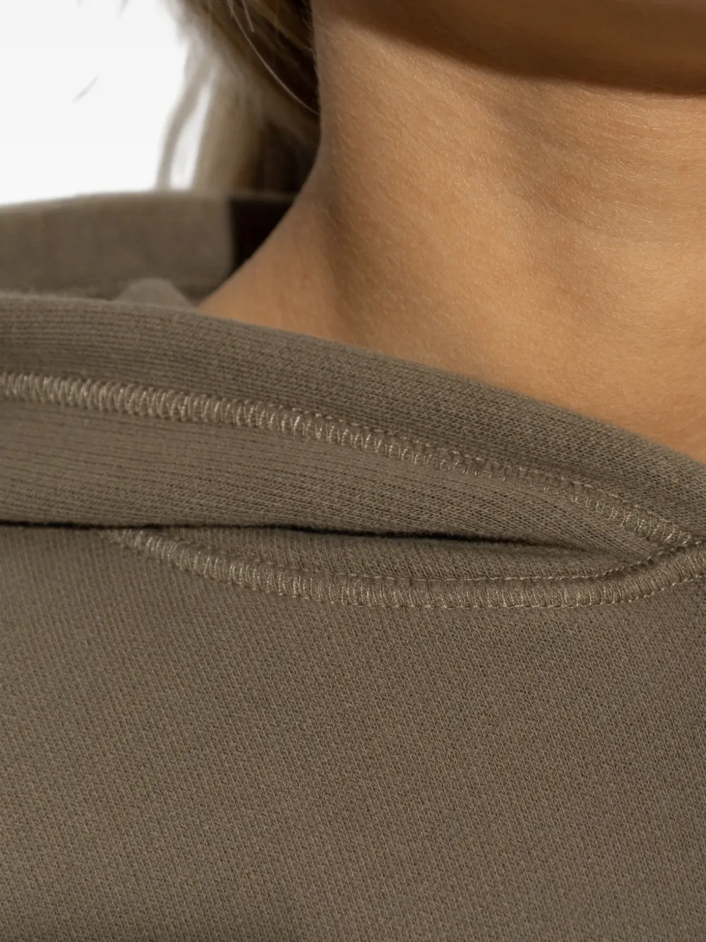 American Vintage Long-sleeved Hooded Sweatshirt In Green