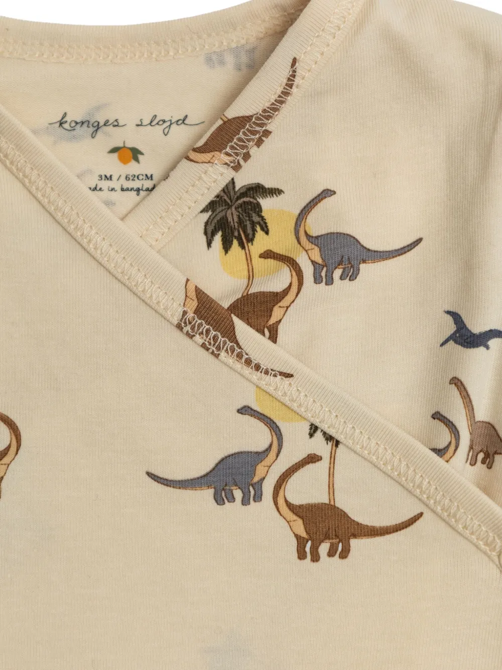 Konges Sløjd Dinosaur-print Babywear In Neutral
