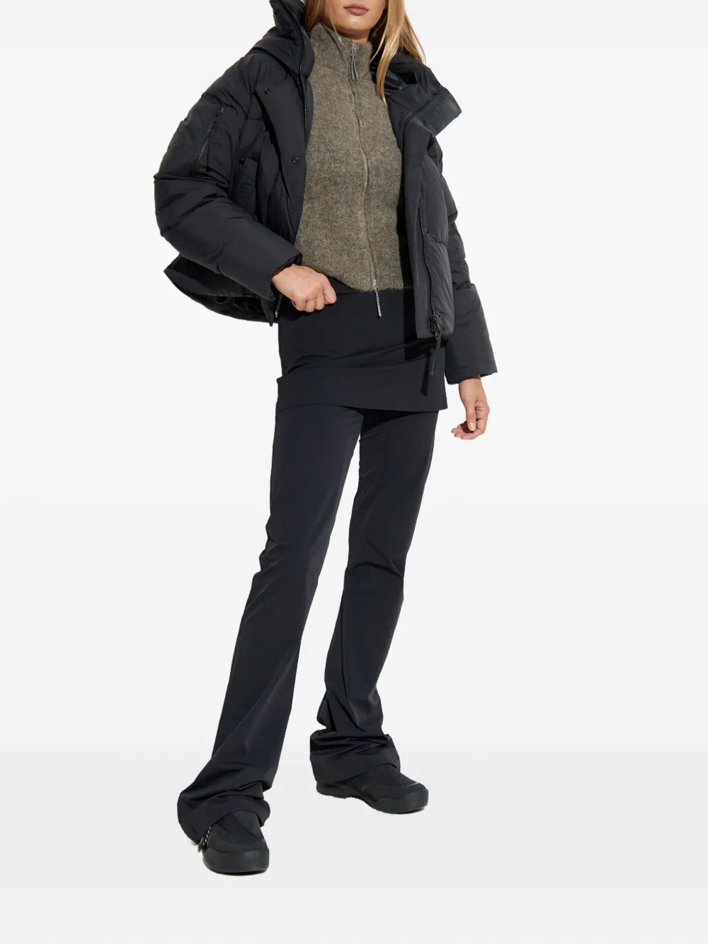 Roa Tasna Zip-up Cardigan In Gray