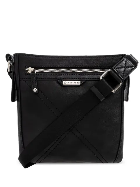 Iceberg zip leather shoulder bag