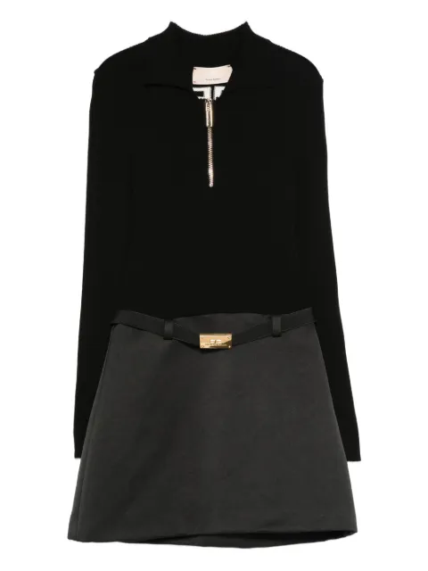 Elisabetta Franchi Kids zip-neck belted mini dress