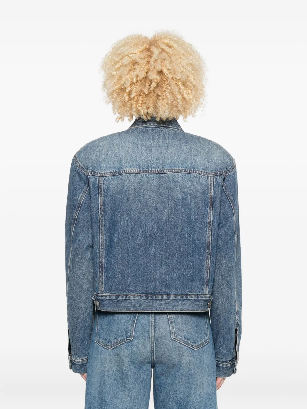 Haikure Button-fastening Denim Jacket In Blue