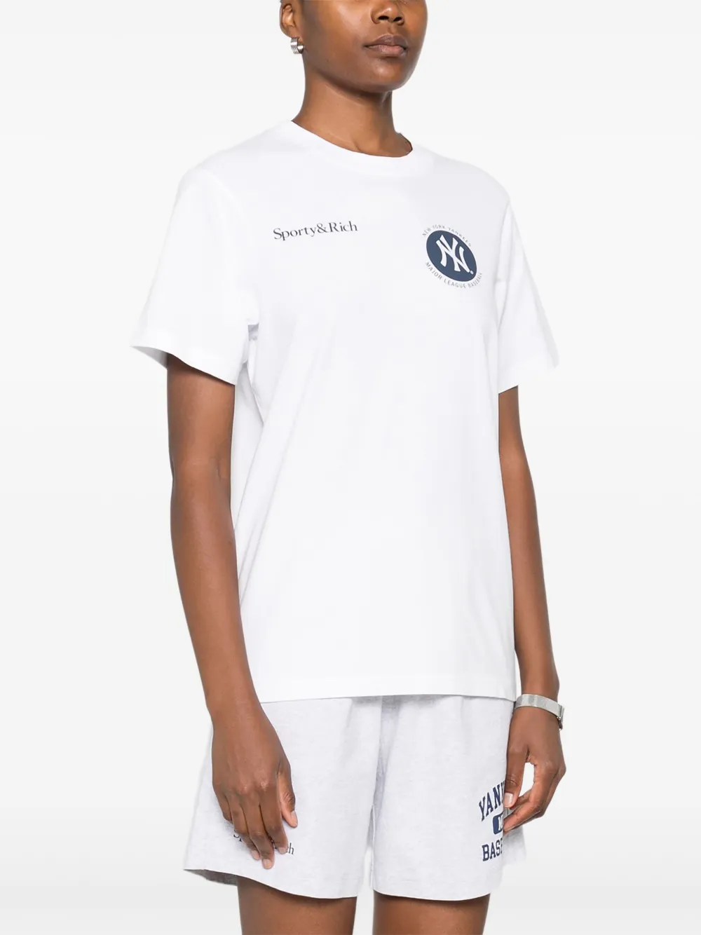 Sporty & Rich Major League T-shirt met print Wit